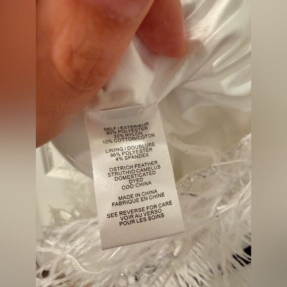 NWOT Milly Raven Feather-Trim Metallic Tweed Minidress, US4/UK8 - Picture 16 of 16